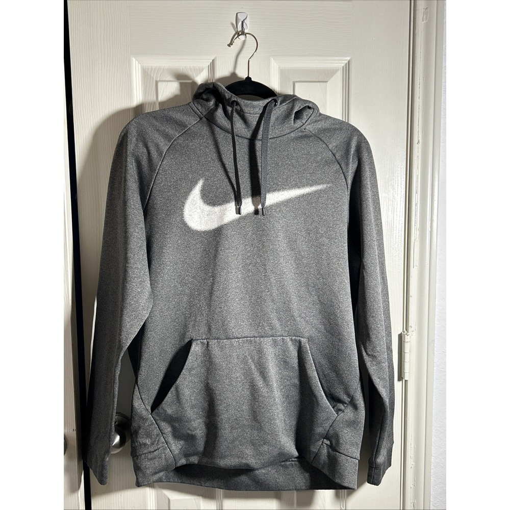 Nike Gray Pullover Hoodie with White Swoosh